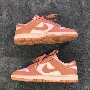 Nike Rose and White Low-Top Sneakers